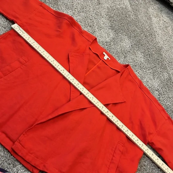 EILEEN FISHER Coral Organic Linen Jacket LARGE Oversize Top Capsule Large L - Picture 11 of 16